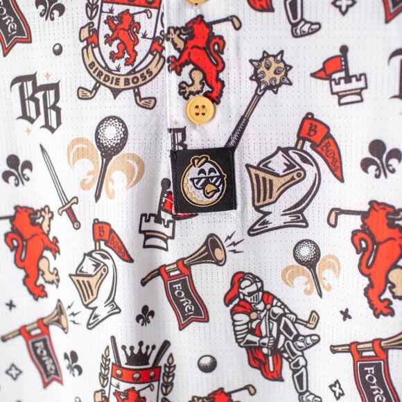 Birdie Boss Polo Shirt Men's XL White Sir Shanksalot Performance Golf - Picture 5 of 11